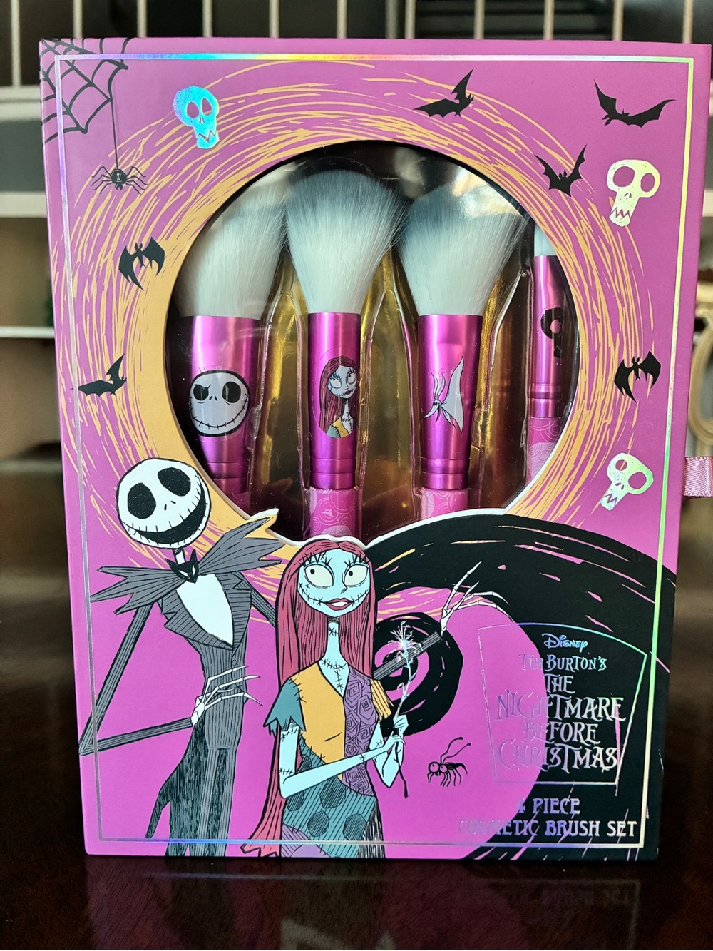 Cute Disney Nightmare Before Christmas Makeup 4 Pc Cosmetic Brush Set, NEW!